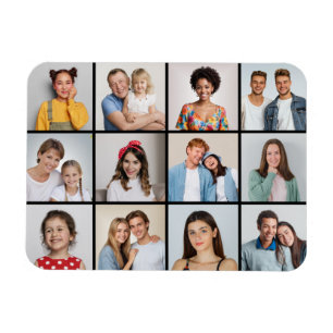 Create Your Own 12 Photo Collage Magnet