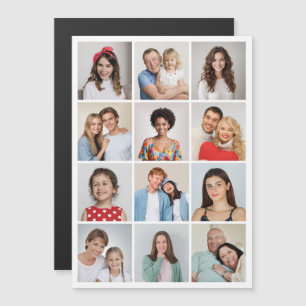 Create Your Own 12 Photo Collage Magnetic Card