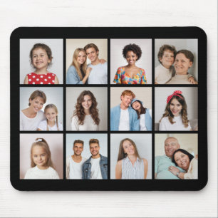 Create Your Own 12 Photo Collage Mouse Pad