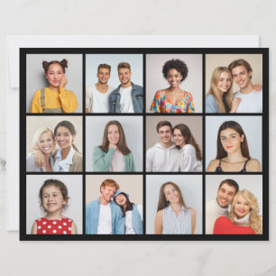 Create Your Own 12 Photo Collage Paper Sheet
