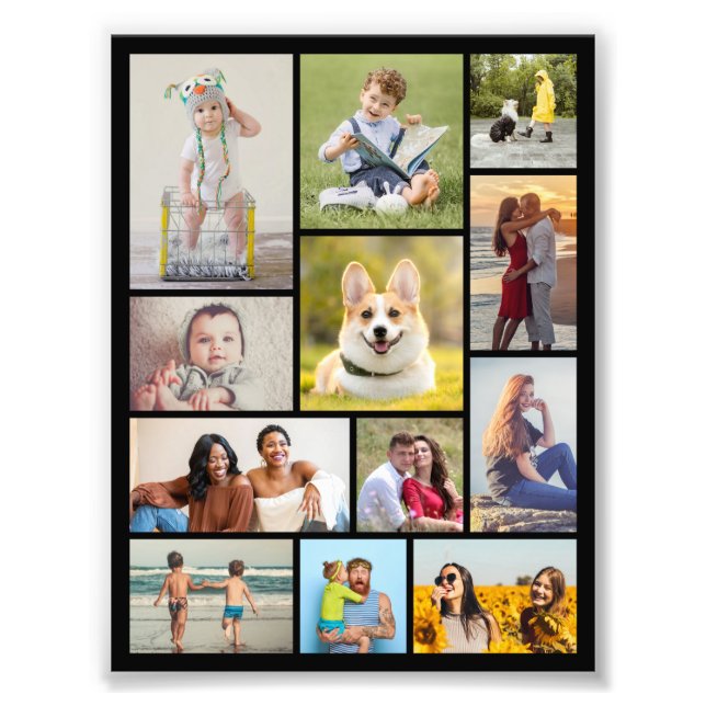 Create Your Own 12 Photo Collage Photo Enlargement (Front)