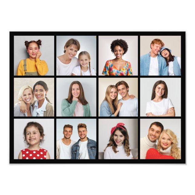 Create Your Own 12 Photo Collage Photo Enlargement (Front)