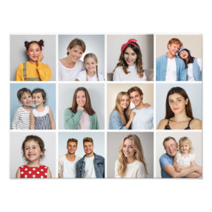 Create Your Own 12 Photo Collage Photo Enlargement Print
