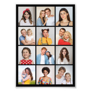 Create Your Own 12 Photo Collage Photo Enlargement Print