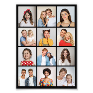 Create Your Own 12 Photo Collage Photo Enlargement Print