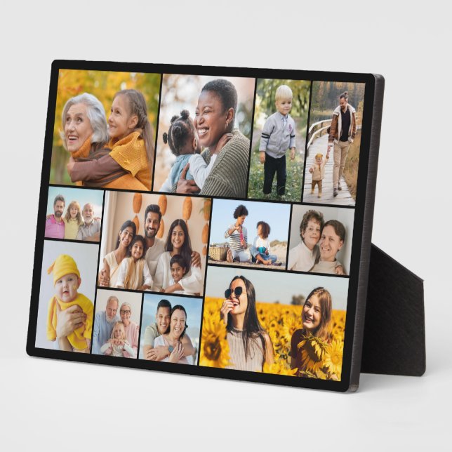 Create Your Own 12 Photo Collage  Plaque (Side)