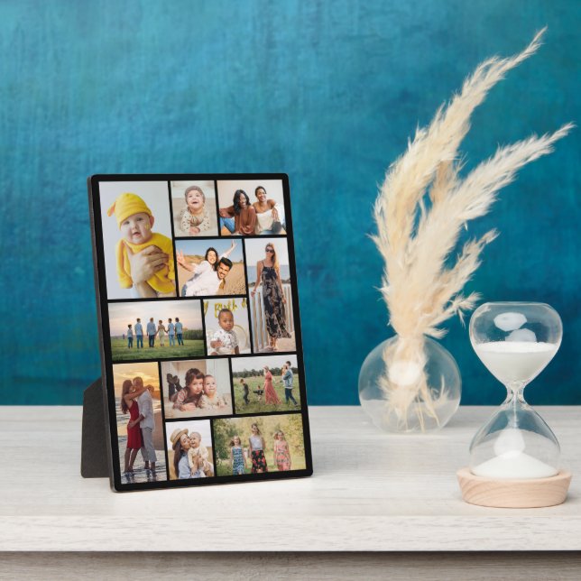 Create Your Own 12 Photo Collage Plaque (Side)
