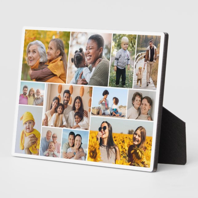 Create Your Own 12 Photo Collage  Plaque (Side)