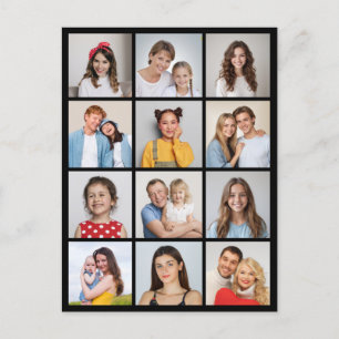 Create Your Own 12 Photo Collage  Postcard