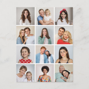Create Your Own 12 Photo Collage Postcard