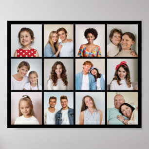 Create Your Own 12 Photo Collage Poster