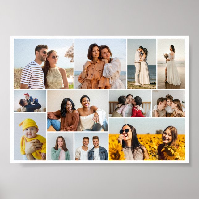 Create Your Own 12 Photo Collage Poster (Front)