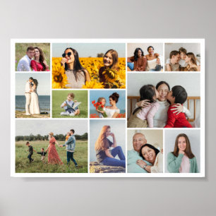 Create Your Own 12 Photo Collage Poster