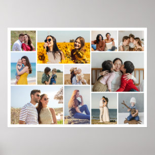 Create Your Own 12 Photo Collage Poster