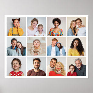 Create Your Own 12 Photo Collage  Poster