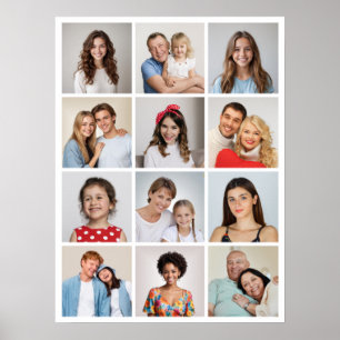 Create Your Own 12 Photo Collage Poster