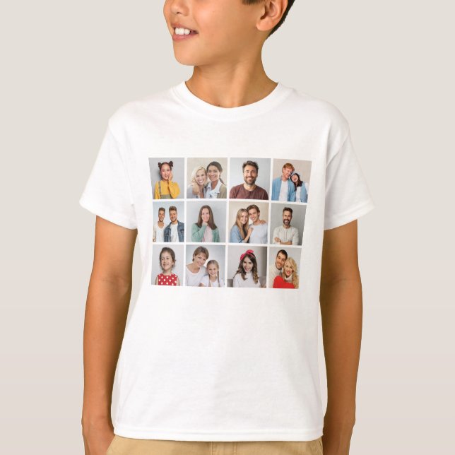 Create Your Own 12 Photo Collage T-Shirt (Front)