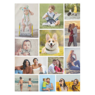 Create Your Own 12 Photo Collage Tablecloth