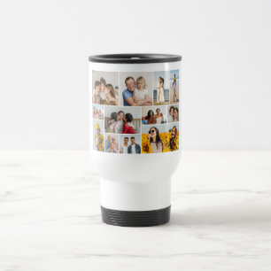 Create Your Own 12 Photo Collage Travel Mug
