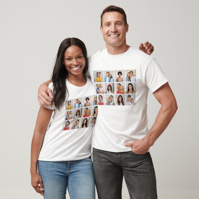 Create Your Own 12 Photo Collage Unisex T-Shirt (Unisex)