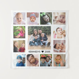Create Your Own 13 Family Photo Collage Tapestry