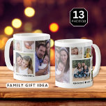 Create Your Own 13 Family Photo Collage White Coffee Mug<br><div class="desc">Unique photo collage mug to personalize with 13 photographs. Add your family name, year to make it exclusive.The 'family is everything' quote makes it  a special keepsake gift for holidays and special occasions.</div>