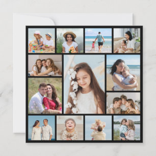 Create Your Own 13 Photo Collage Flat Card