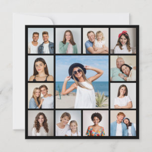 Create Your Own 13 Photo Collage Greeting Card