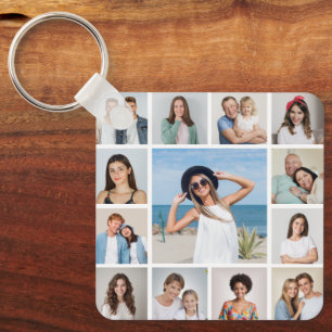 Create Your Own 13 Photo Collage Keychain