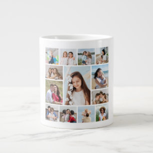 Create Your Own 13 Photo Collage Large Coffee Mug