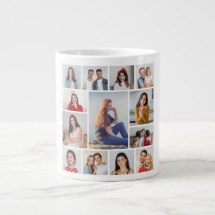 Create Your Own 13 Photo Collage Large Coffee Mug