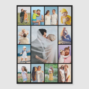 Create Your Own 13 Photo Collage Magnetic Card