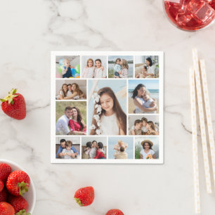 Create Your Own 13 Photo Collage Napkin