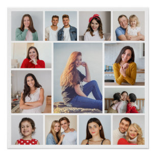 Create Your Own 13 Photo Collage Poster