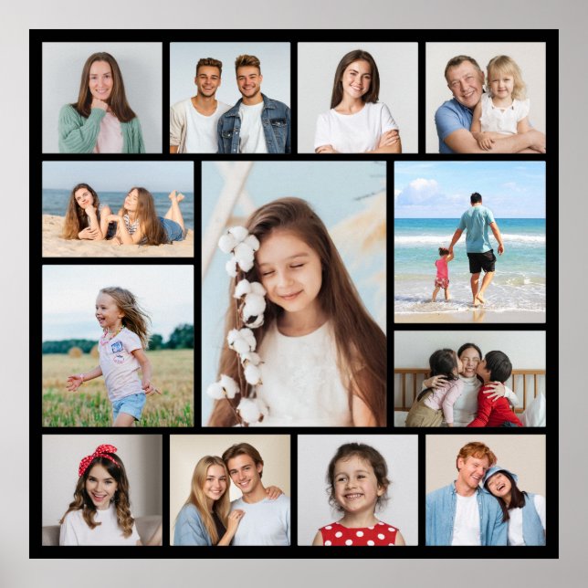 Create Your Own 13 Photo Collage  Poster (Front)
