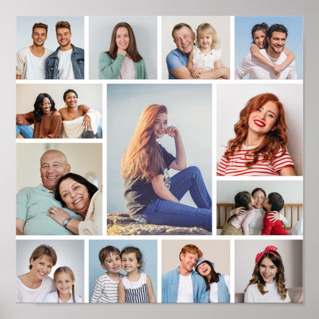 Create Your Own 13 Photo Collage Poster (Front)