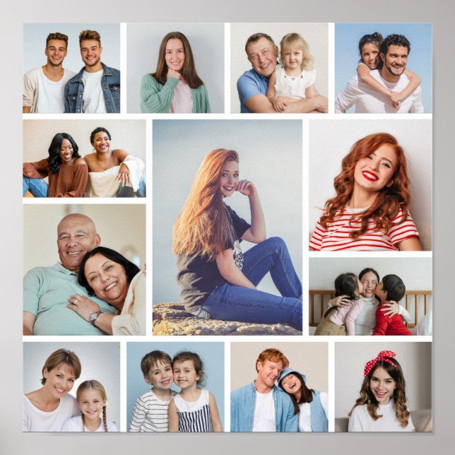 Create Your Own 13 Photo Collage Poster (Front)