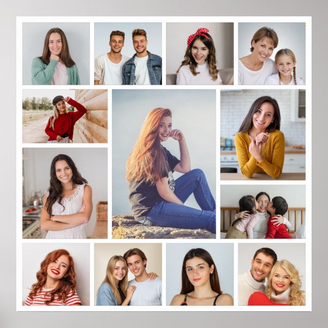 Create Your Own 13 Photo Collage Poster (Front)