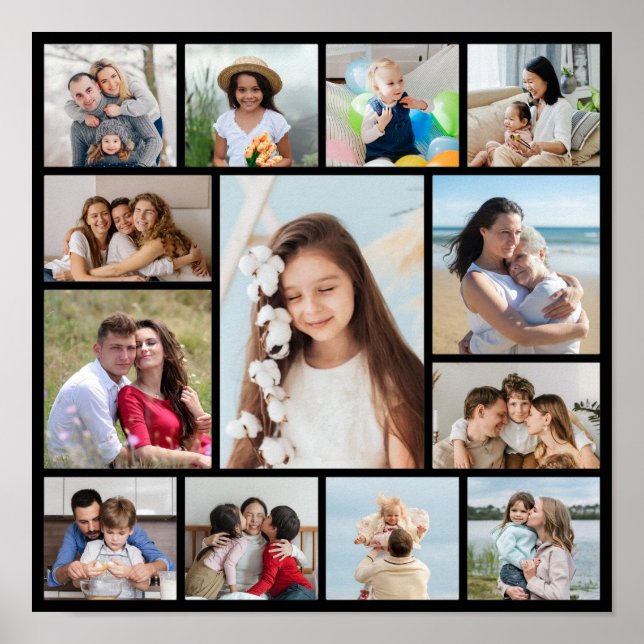 Create Your Own 13 Photo Collage Poster (Front)