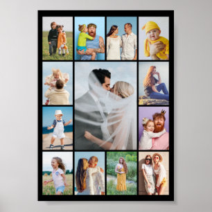 Create Your Own 13 Photo Collage Poster