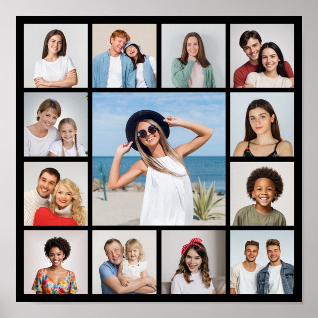 Create Your Own 13 Photo Collage Poster (Front)