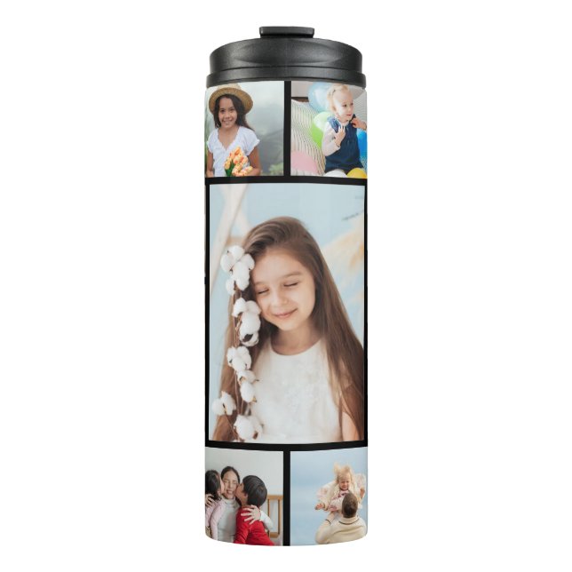 Create Your Own 13 Photo Collage Thermal Tumbler (Front)