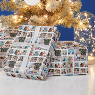 Create Your Own 13 Photo Collage Wrapping Paper