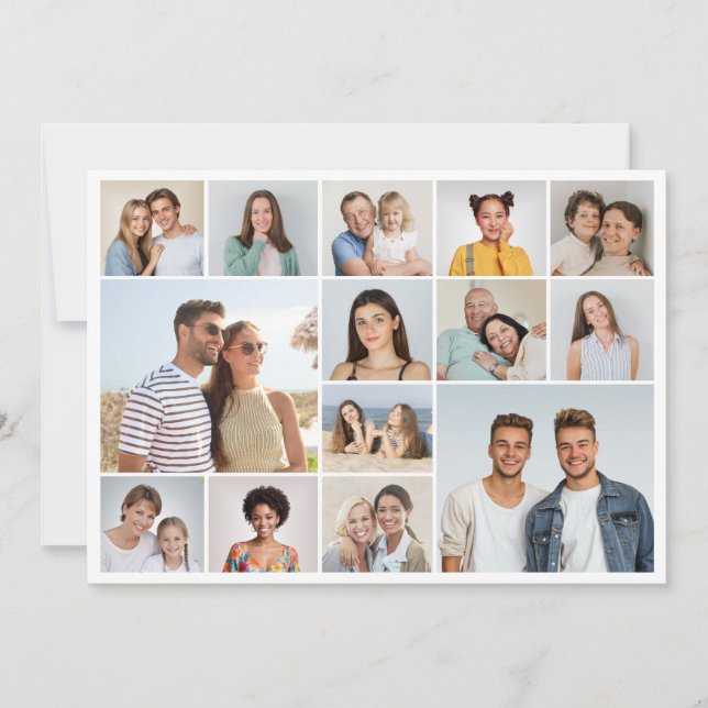 Create Your Own 14 Photo Collage Card (Front)