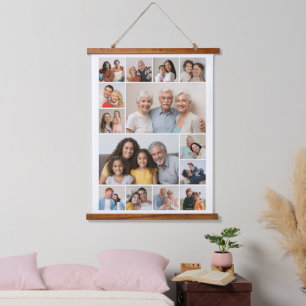 Create Your Own 14 Photo Collage Hanging Tapestry
