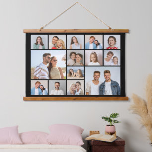 Create Your Own 14 Photo Collage Hanging Tapestry