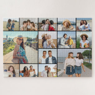 Create Your Own 14 Photo Collage Jigsaw Puzzle