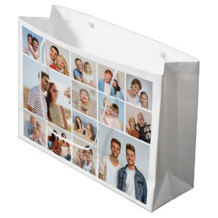 Create Your Own 14 Photo Collage Large Gift Bag