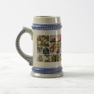 Create Your Own 14 Photo Collage Photo Block Beer Stein