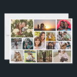 Create Your Own 14 Photo Collage Photo Block Holiday Card<br><div class="desc">Elevate your memories with our 14 Custom Photo Collage – a personalized masterpiece that transforms your cherished moments into a visually stunning work of art. This meticulously crafted collage allows you to showcase four of your favourite photos in a harmonious arrangement, creating a captivating narrative that speaks to the heart....</div>